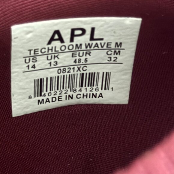 APL Techloom Wave Mens Sneakers Size 14 Burgundy Lightweight Knit Athletic Shoes main image 5